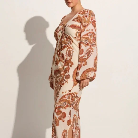 Faithfull the Brand Santos Maxi Dress Alessia Paisley - Picture 2 of 12
